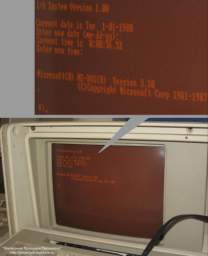 IBM PC Portable: bootscreen.     